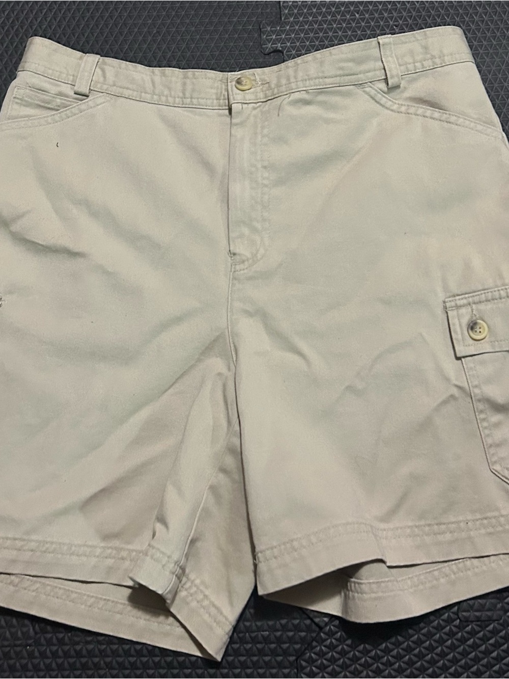 VTG Dockers khaki Cargo Shorts Women’s 10 Beige Cotton Gorpcore Utility Pockets